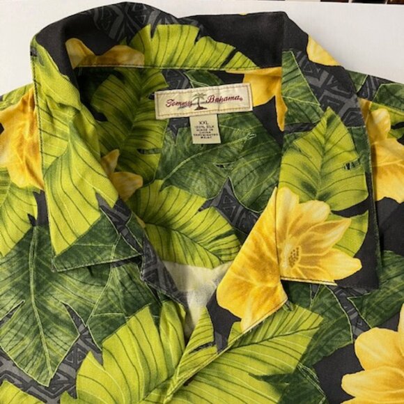 Tommy Bahama 100% Silk Hawaiian Print Mens Short Sleeve Shirt Size:XXL: Vintage - Picture 6 of 7